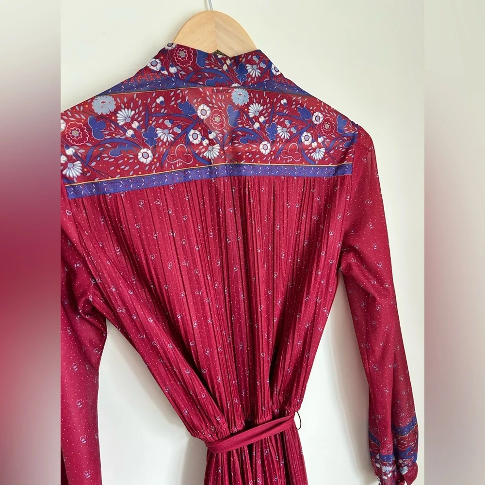VINTAGE 70s Lori Ann Belted Dress - Picture 4 of 9